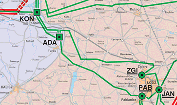 Stacja elektroenergetyczna Adamów Rys. 1. Obszar sieci objęty zamierzeniem inwestycyjnym 1.2.4.