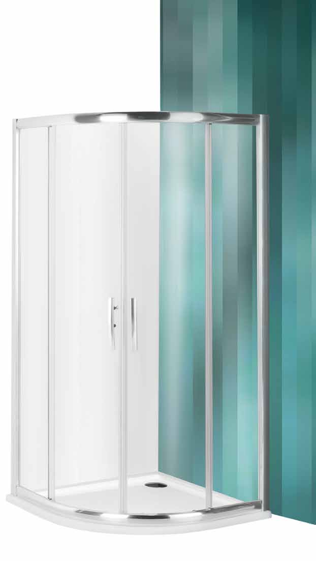 PROXIMA LINE PXR2N + flat round set Komplet: Półokrągła kabina prysznicowa z podwójnymi drzwiami przesuwnymi + brodzik Flat Round MODEL Nr katalogowy SZER. (y) WYS.