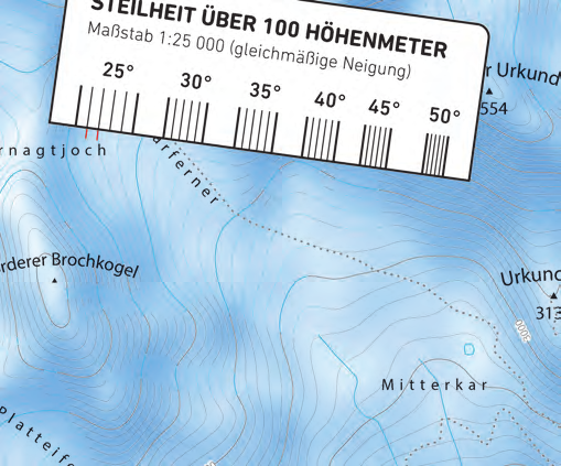 21 EGO NACHYL ENIE NA SKALA 1: ODCINK U 100M 25000 SAFETY ACADEMY LAB ILLUSTRATION SAFETY ACADEMY LAB 25 PLANOWANIE TRASY WYBIERANIE MIEJSCA DOCELOWEGO MIERZENIE NACHYLENIA STOKU Nachylenie stoku