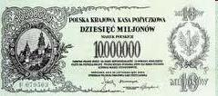 Tempo inflacji w Polsce (stosunek marki polskiej do dolara): 1918 9
