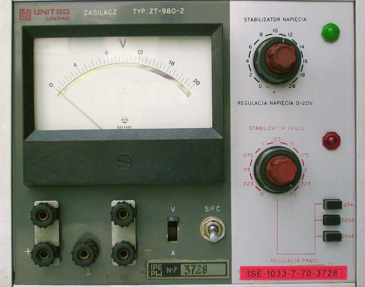 Zasilacz stabilizowany PPOM W4 12 Parametry zasilacza stabilizowanego Parametry robocze Zakres napięcia stabilizowanego (Voltage range) Zakres prądu stabilizowanego (Current range) Współczynnik