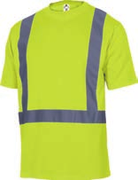 Ostrzegawcza robocza RUDDER Normy RUDDER Żółty fluo Pomarańczowy fluo T-shirt z długimi rękawami. Zaokrąglony pod szyją. Ściągacz w mankietach.