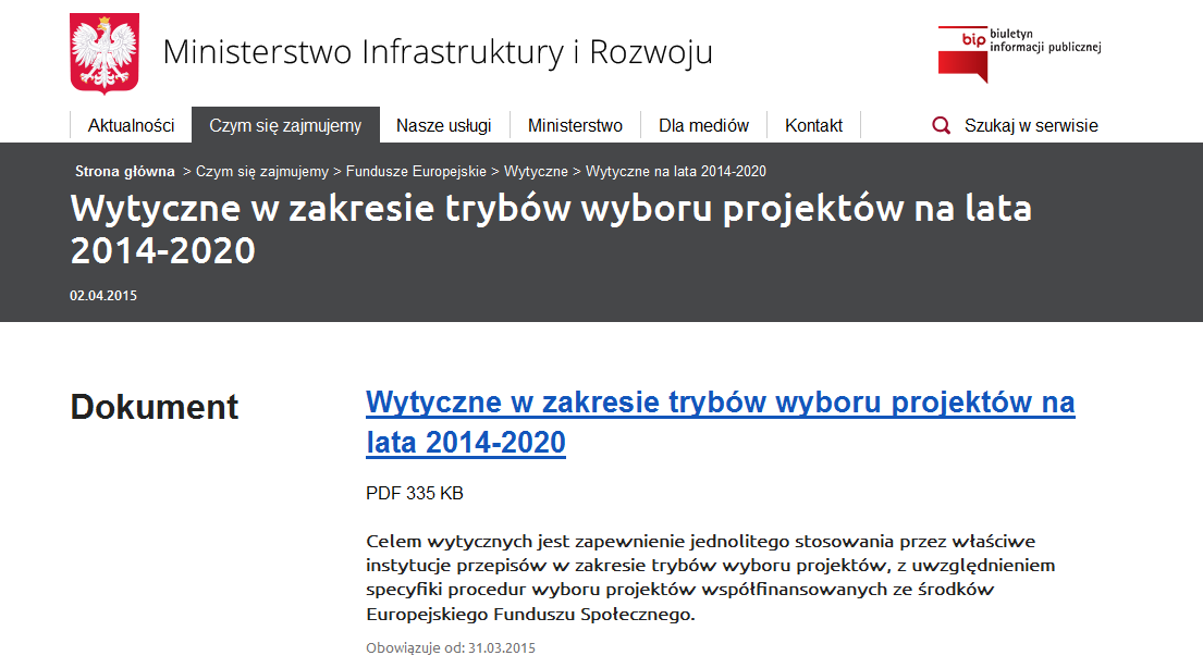 Wybór projektów zintegrowanych Projekty zintegrowane, o których mowa w art. 32 ust.