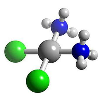 Związki kompleksowe w medycynie cis-platyna Cl I H 3 N Pt Cl I NH 3 Cl I H 3 N Pt Cl I H 3 N H 2 O Cl - Cl I H 3 N Pt Cl I NH 3 dyfuzja pasywna przez błonę komórkową krew żylna