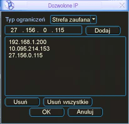 STRUKTURA MENU I OPIS DOSTĘPNYCH FUNKCJI są nadawane przez funkcję. Jeżeli funkcja stanie się nieaktywna, to wartości adresu IP, maski i bramy są pokazywane jako 0.