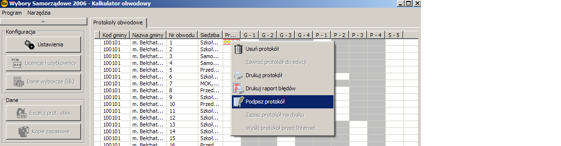 Obsługa kalkulatora w dniu wyborów Ostrzeżenie Zalecamy użycie najnowszej wersji polskiej edycji programu Adobe Reader. Darmowa przeglądarka dostępna jest pod adresem: http://www.adobe.