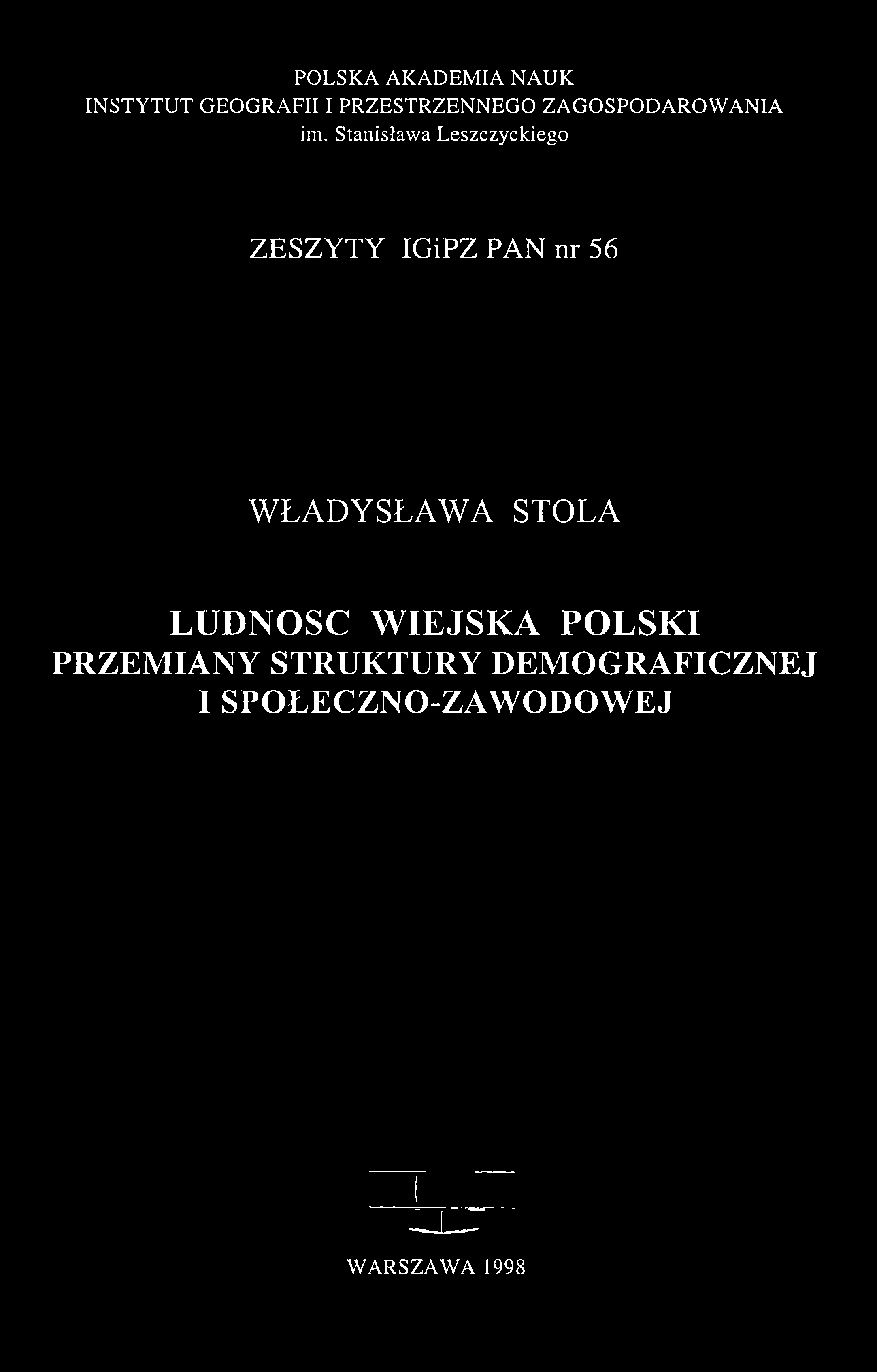 POLSKA A KAD EM IA N AU K IN STY TU T G EO GRA FII I PRZESTRZEN N EG O ZA G O SPO D A R O W A N IA im.