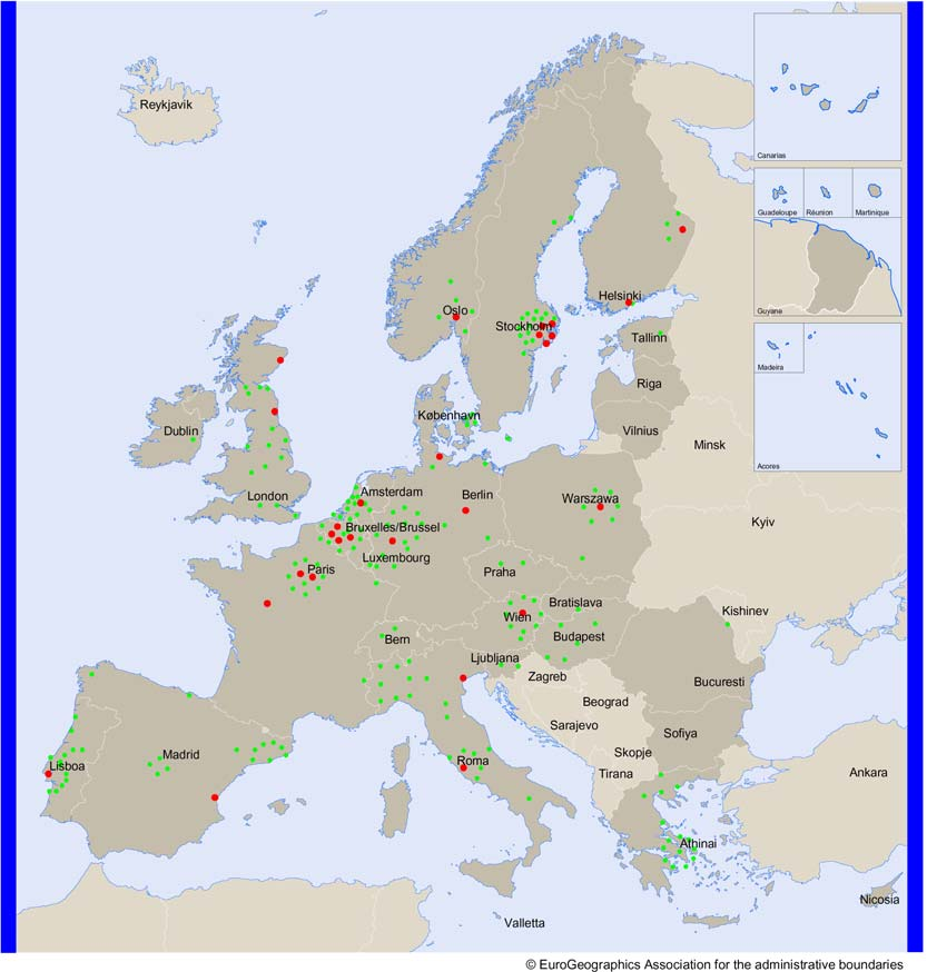 Lead Partners and Project Partners of the ESPON Projects Sieć ESPON