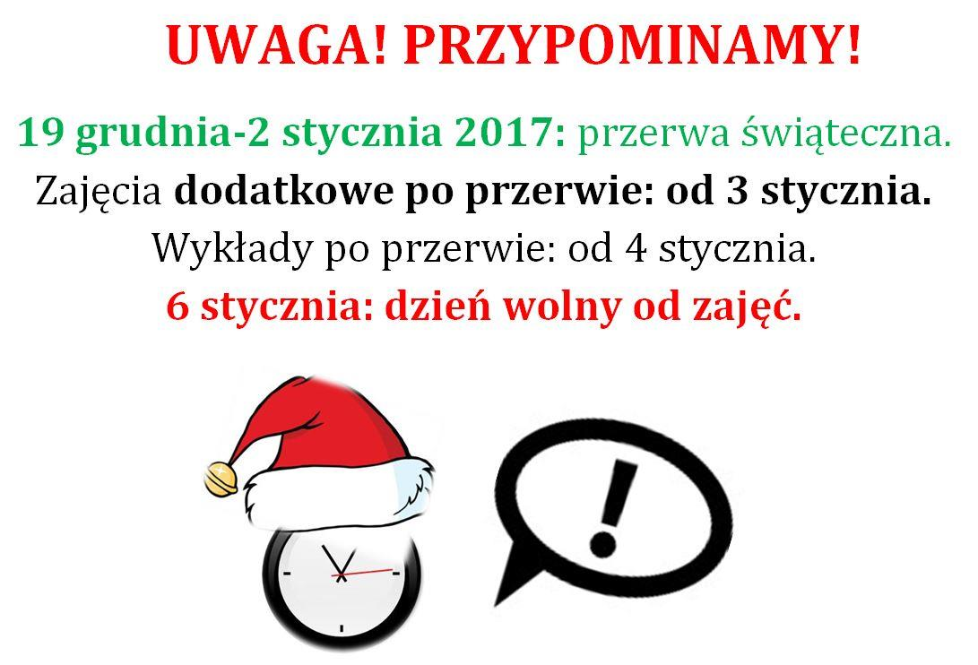 W PRZYSZŁYM TYGODNIU Środa, 14 grudnia (AULA) godz. 15:30 17:00 dr hab. n. farm. Małgorzata Grembecka Witaminy rozpuszczalne w wodzie - co powinieneś o nich wiedzieć. godz. 17:15-18:45 mgr Jerzy Snakowski Na dobry początek czyli o uwerturze.