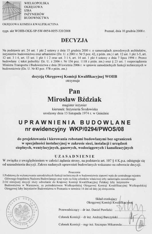 Uprawnienia budowlane
