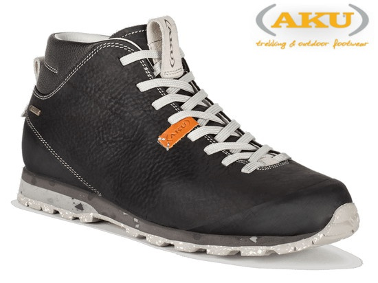 Producent: AKU Model: Bellamont FG MID GTX Typ: uniwersalne buty męskie Przeznaczenie: turystycznomiejskie Pora roku: jesień / wiosna Linia produktów: Bellamont Podeszwa: VIBRAM PREDATOR II EcoStep