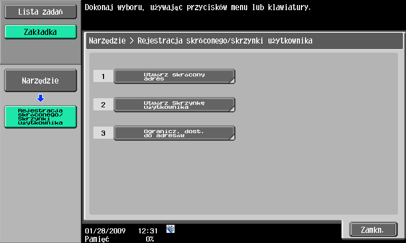 7.3 Automatyczne usuwanie danych ze skrzynek użytkowników 7 7.3 Automatyczne usuwanie danych ze skrzynek użytkowników Autom.