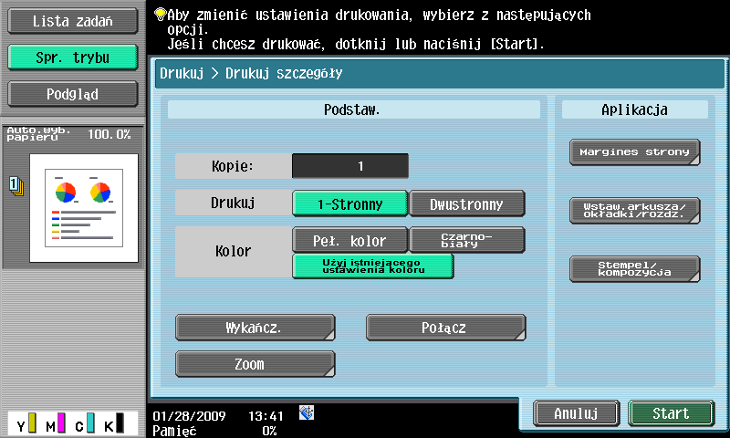 7 Zmiana ustawień wykańczania zapisanych danych przed drukowaniem 7.5 7.
