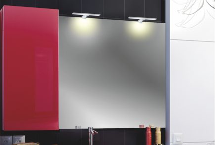 25. AMBER MIRROR oprawa LED łazienkowa na lustro 305 mm 40 mm 100 mm 21 mm 45 mm AMBER-M-( barwa światła)-01 230V AC 4,5W IP 44 30 cm 220(lm) 220(lm) CH 26.