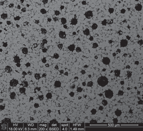 WP YW JONÓW Fe 3+ NA SYNTEZ CYRKONIANU WAPNIA Rys. 5. Dyfraktogram tworzywa CZF po wypalaniu w temperaturze 1700 C. Fig. 5. XRD patterns of the CZF material after ring at 1700 C.