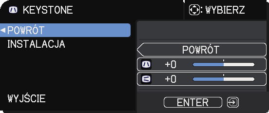 INPUT ASPECT MAGNIFY ON ESC OFF PAGE UP DOWN OSD MSG MYBUTTON 1 2 PbyP FOCUS + - INTERACTIVE ENTER AUTO ZOOM + - FREEZE VOLUME + GEOMETRY PICTURE MUTE NETWORK BLANK - MENU RESET Obsługa projektora