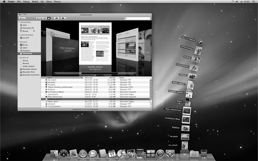 Krok 5: Skonfiguruj wygląd biurka Mac OS X oraz ustaw preferencje.