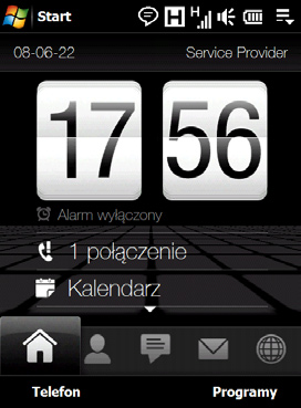 14 Skrócony przewodnik 7. Ekran główny Po uruchomieniu urządzenia po skonfigurowaniu połączeń danych wyświetlany jest Ekran główny.