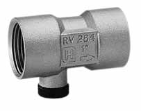Zwrotne zawory antyskażeniowe Honeywell Systemy regulacyjne Zwrotne zawory antyskażeniowe Honeywell Zawór zwrotny antyskażeniowy RV 24 (przyłącze gwintowe) może być montowany bezpośrednio na wyjściu