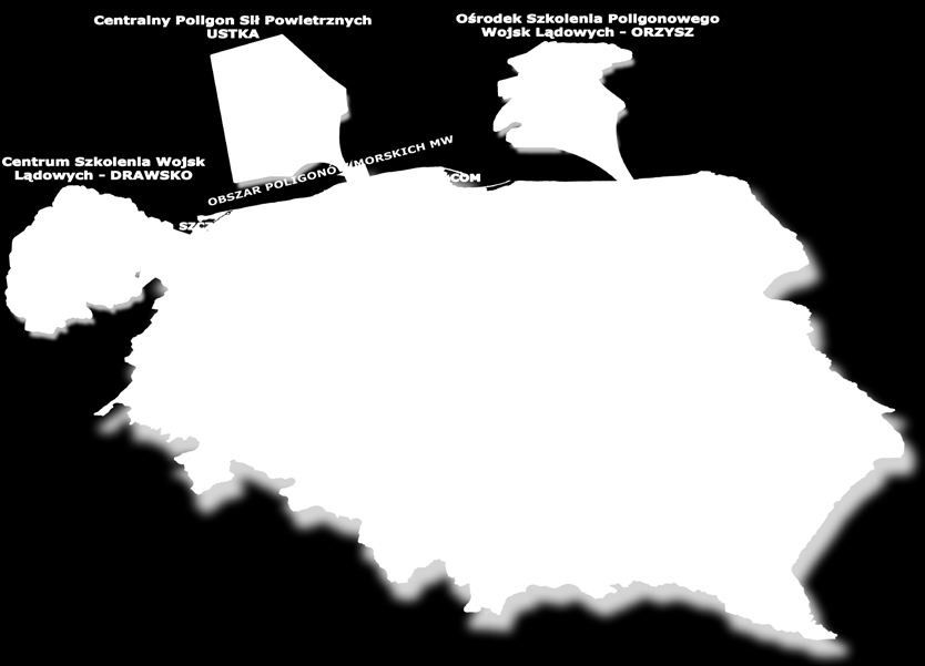 MAPA DYSLOKACJI ĆWICZĄCYCH WOJSK Ćwiczenie obejmuje obszar ośmiu województw: - kujawsko pomorskiego - lubuskiego - łódzkiego - podkarpackiego - pomorskiego - świętokrzyskiego - wielkopolskiego -