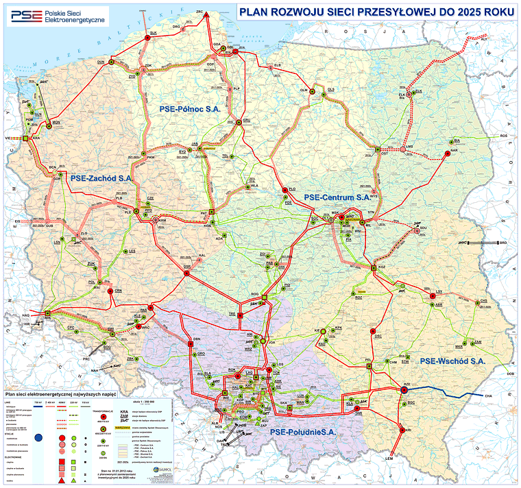 2025 (zwany dalej Planem Rozwoju PSE ) opracowanym przez spółkę Polskie Sieci Elektroenergetyczne Operator S.A.