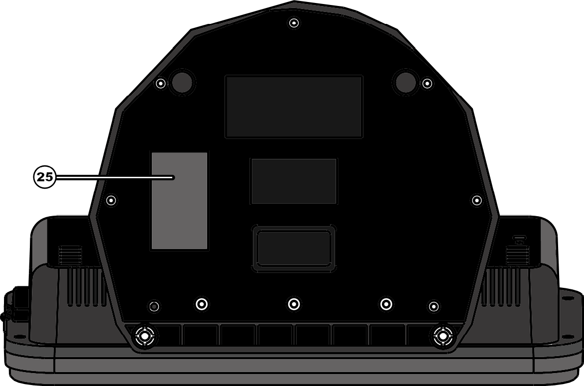 Tył urządzenia 22. Subwoofer 23. Antena kablowa FM 24.