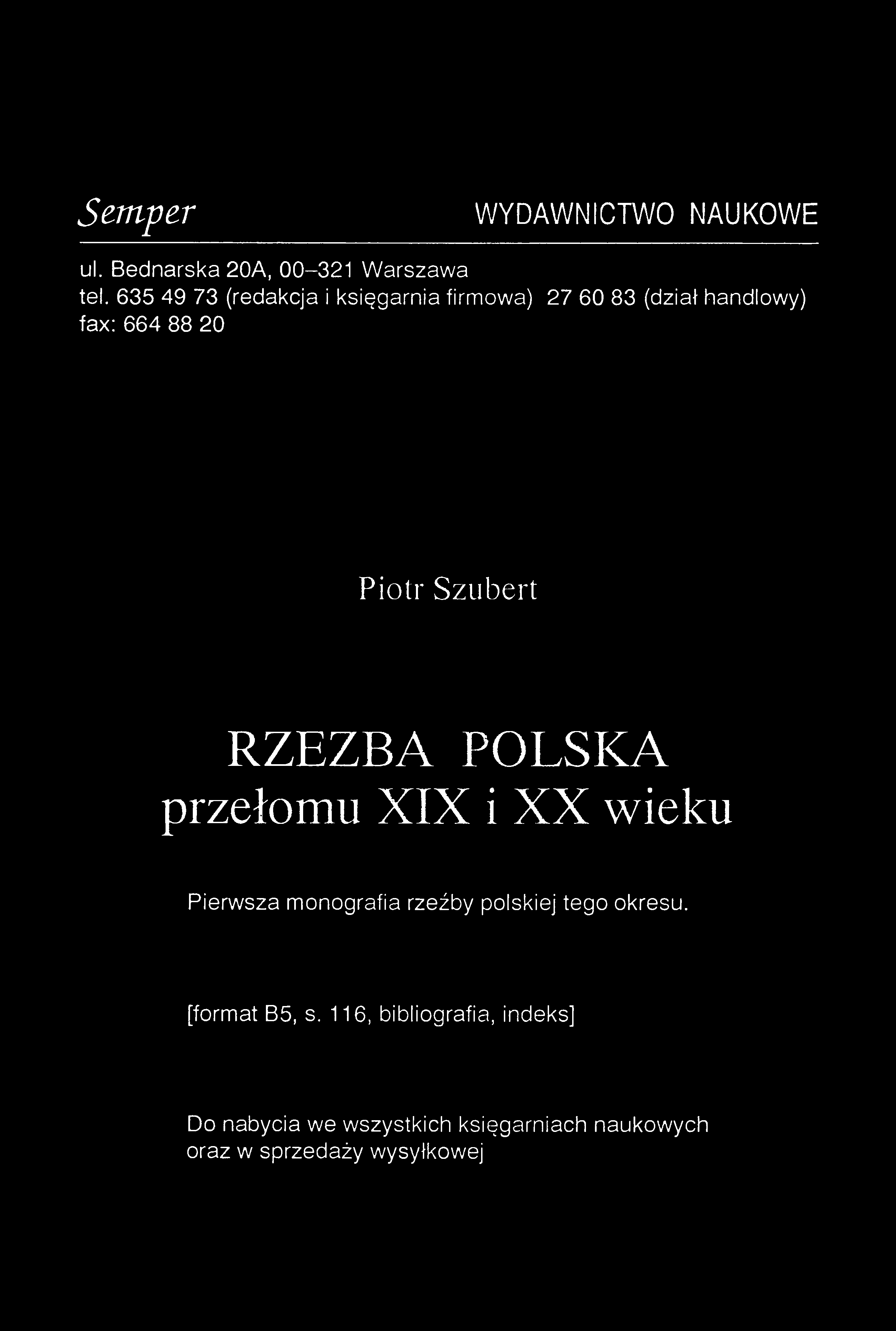 Szmper WYDAWNICTWO NAUKOWE ul. Bednarska 20A, 00-321 Warszawa tel.