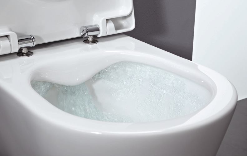 A kevesebb több Az új LAUFEN pro perem nélküli WC-nek nincs öblítőpereme.