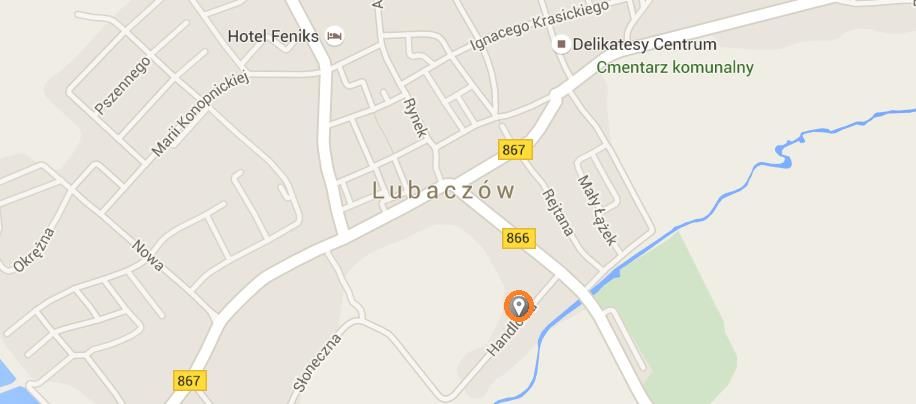 Lubaczów Nieruchomość składa się z dwóch działek gruntu (prawo użytkowania wieczystego), położona w Lubaczowie przy ul. Handlowej, zabudowana budynkiem administracyjno-magazynowogarażowym (pow. użyt. 622 m 2 ) i socjalno-warsztatowym (pow.