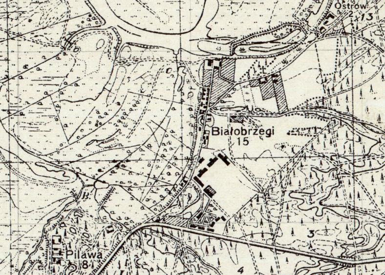 Ryc. 6. Białobrzegi w 1937 r. Źródło: mapywig.org ZEGRZE POŁUDNIOWE Osada po raz pierwszy wzmiankowana była w 1580 roku. Należała do niejakiego ławnika przysięgłego Marcina Rogali. W 1895 r.