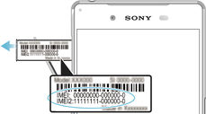 Jak sprawdzić numery IMEI na tacce z etykietą 1 Zdejmij osłonę gniazda karty nano SIM i karty pamięci.