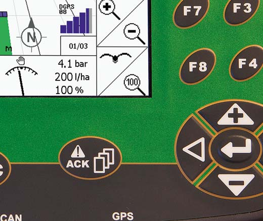 AMATRON 3 GPS-Track Jazda równoległa na bazie GPS GPS-Track praktyczna pomoc w orientacji na polach i łąkach Optyczna pomoc w jeździe równoległej GPS-Track umożliwia w każdym