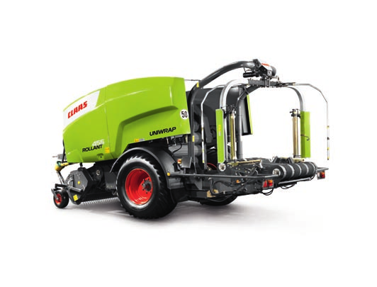 ROLLANT 455 RC UNIWRAP / 454 RC UNIWRAP ROLLANT 455 RC / 454 RC Nowe, wzmocnione walce prasujące Duże, trwałe łańcuchy ISOBUS, sterowanie i nadzór przez CLAAS COMMUNICATOR Stalowe walce-komora