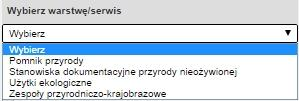 d) pole daty umożliwia wpisanie przedziału czasowego między dniami, miesiącami, latami lub wybranie ich z rozwijanego kalendarza e) pole wyboru warstwy umożliwia wybranie warstwy na której ma byd