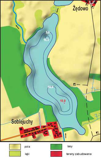 Program Ochrony Środowiska dla Gminy i Miasta Szubin Green Key Jezioro Sobiejuskie TABELA 56. Opis jeziora Sobiejuskiego Powierzchnia [ha] 118,0 Objętość [tys.