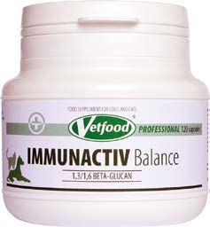 Suplementy terapeutyczne Immunactiv Balance Immunactiv Balance to preparat wspomagający odporność u psów i kotów.