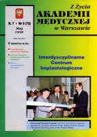 czasopismo Warszawskiego Uniwersytetu Medycznego medycyna dydaktyka wychowanie Szanowni Czytelnicy, 1994 r. 1996 r.