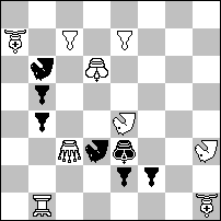 4. BAJKOWE SAMOMATY w 2 POSUNIĘCIACH [szachownica 8 x 8] 12 autorów z 6 państw nadesłało 17 zadań. 975 [8] I n a g r o d a Juraj LÖRINC (Słowacja) 2 rozwiązania (10+5+2) LO [locusta, pol.