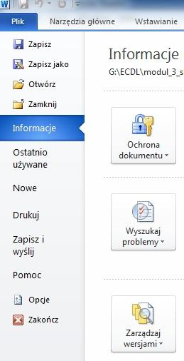 1 Praca z aplikacją 1.1 Praca z dokumentami 1.1.1 Uruchomienie edytora tekstu, zakończenie pracy z nim. Otwieranie, zamykanie dokumentów.