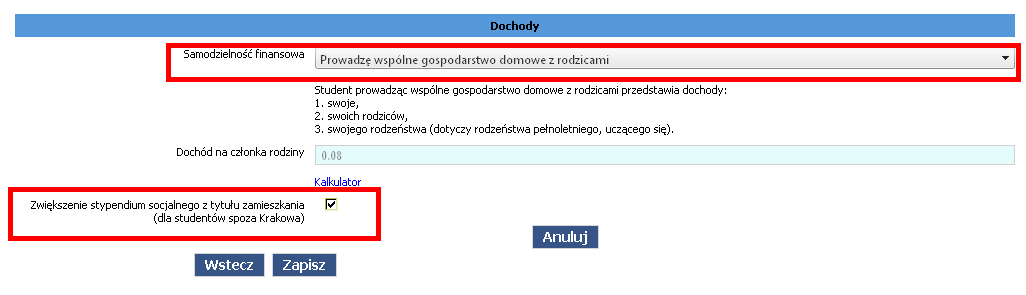 - określić swój status finansowy - czy jest się samodzielnym finansowo (jeśli tak, to należy udokumentować dochody nie mniejsze niż 923,45zł do października 2016 roku, a od listopada 2016 roku nie