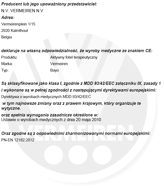 5 Gwarancja Bayo Wycinek z Ogólnych warunków prowadzenia działalności : (.