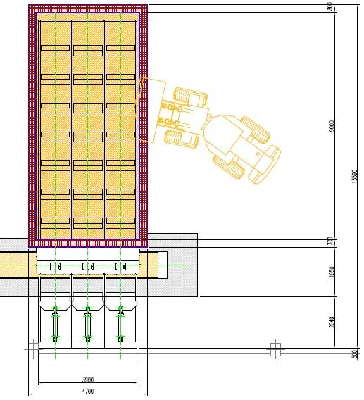 Silos zasypowy biomasy (ruchome podłogi) Popychacze