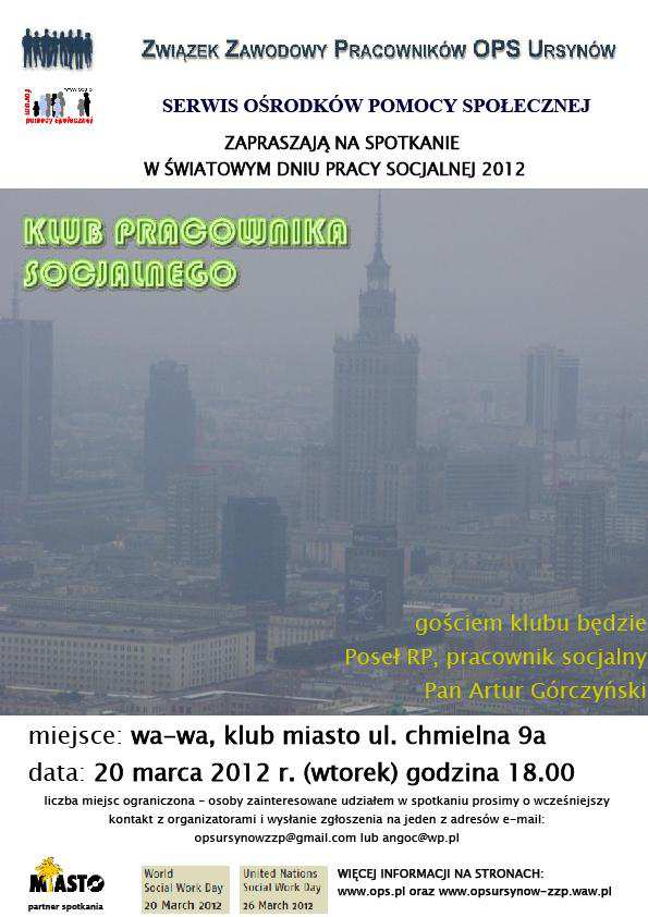 Związek Zawodowy Pracowników Ośrodka Pomocy Społecznej Dzielnicy Ursynów m.st. Warszawy ul.