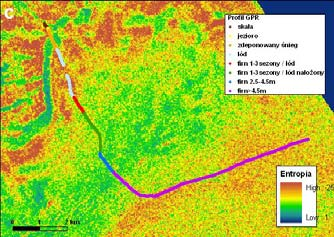 Porównanie możliwości identyfikacji stref lodowców na podstawie obrazów radarowych ERS SAR oraz ALOS PALSAR. obrazami optycznymi ASTER i Landsat.