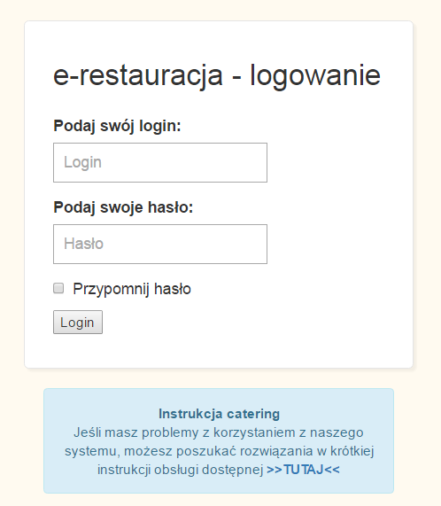 e-restauracja jest aplikacją WWW optymalizującą proces obsługi szkolnego cateringu.