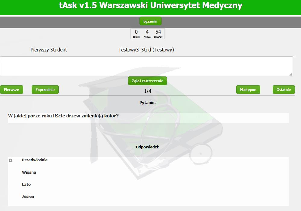 Potwierdzenie za pomocą przycisku OK spowoduje przesłanie pytania wraz z treścią uzasadnienia do Koordynatora przedmiotu celem jego rozpatrzenia.