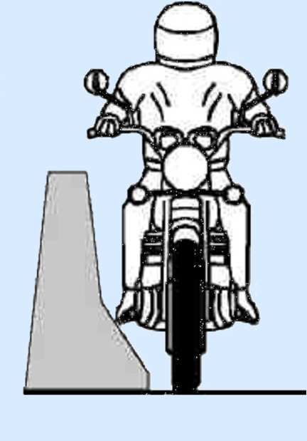 Test zderzeniowy poligonowy motocykla z drogową barierą ochronną betonową Założenia: Pozycja pionowa