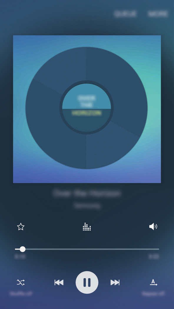 Aplikacje Muzyka Dzięki tej aplikacji można słuchać muzyki posortowanej w kategoriach i dostosować ustawienia odtwarzania. Dotknij Muzyka na ekranie aplikacji.