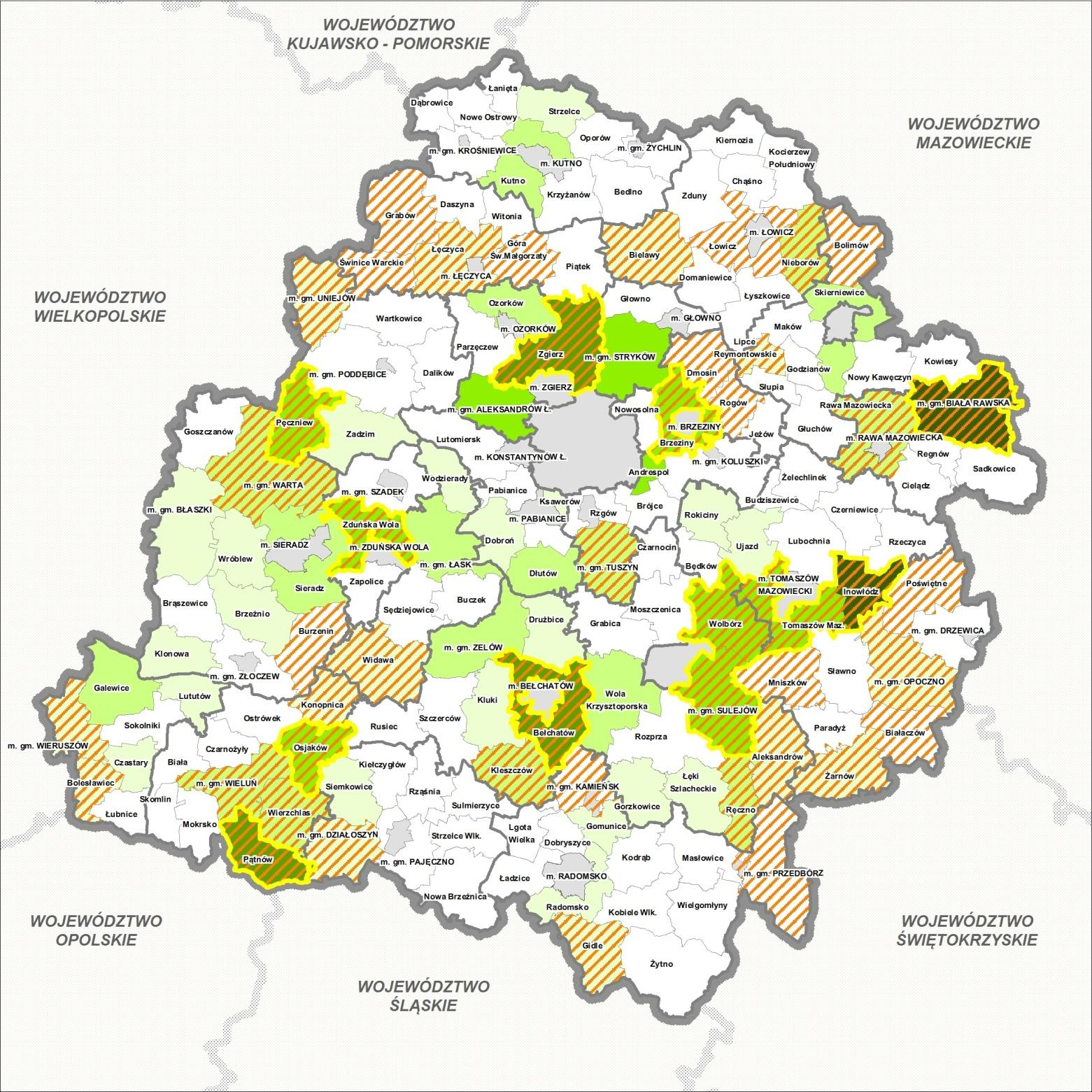 Gminy o wysokich walorach przyrodniczych, kulturowych atrakcyjne turystycznie Gminy z rozwiniętą bazą noclegową Miejsca noclegowe w hotelach i pozostałych obiektach noclegowych Poniżej 50 51-150