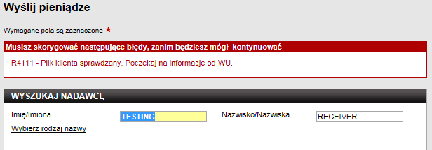 KOMUNIKATY BŁĘDÓW PSK GŁÓWNE KOMUNIKATY BŁĘDÓW PSK W niektórych przypadkach system WUPOS wyświetli komunikat o błędzie i uniemożliwi zakończenie przekazu.